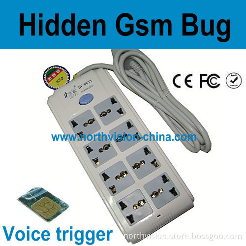 GSM 8 Mains Socket Audio Bug Listening Device